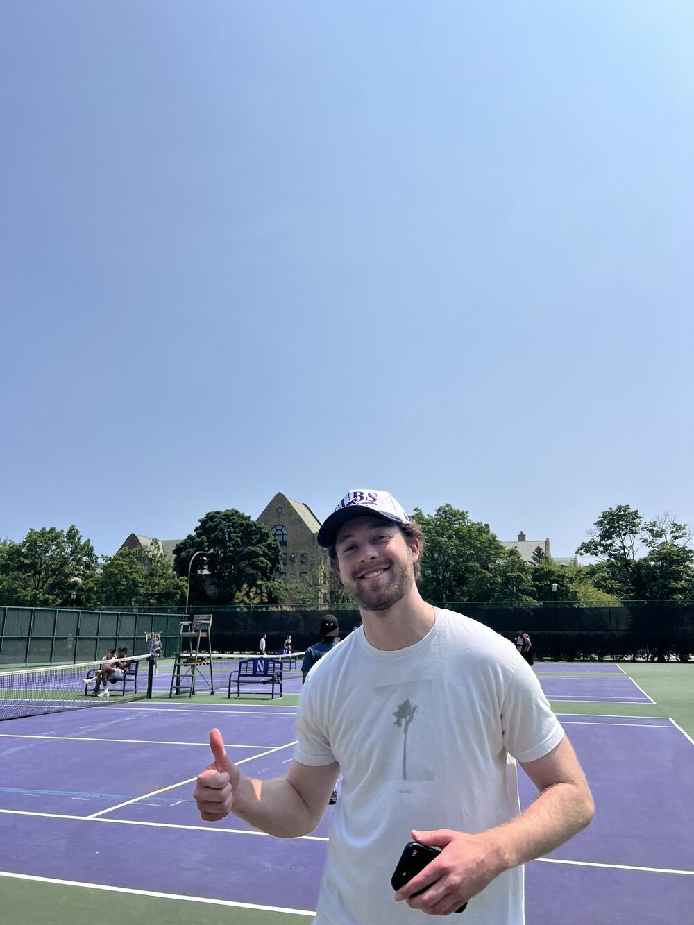 Noah on a tennis court